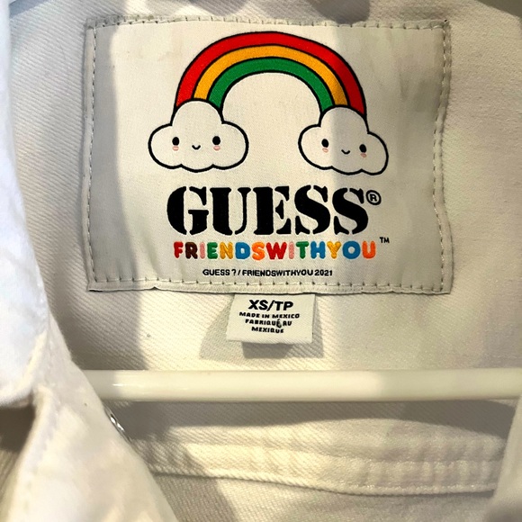 Guess white jean jacket. Special *Friends with you edition * size XS - Picture 2 of 4